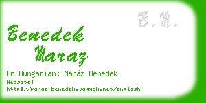 benedek maraz business card